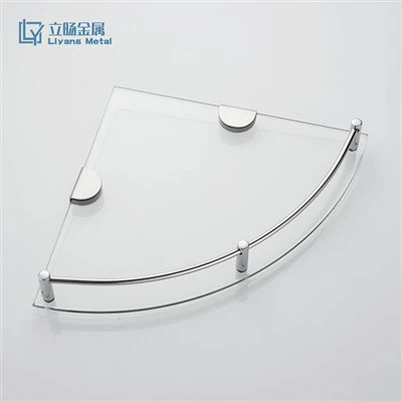 رف زجاجي من الكروم للحمام