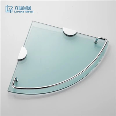 رف زاوية من الزجاج المقسّى