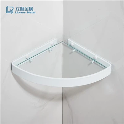 رف دش زاوية باللون الأبيض